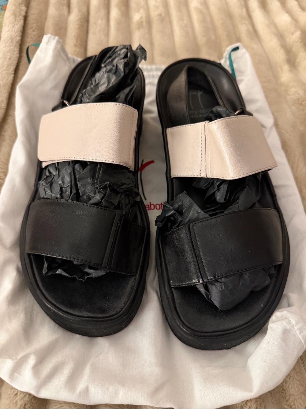 Thierry Rabotin Barton sandal - Black and Cream